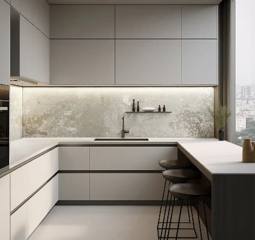 Zbywalna tapeta w kuchni zamiast płytek